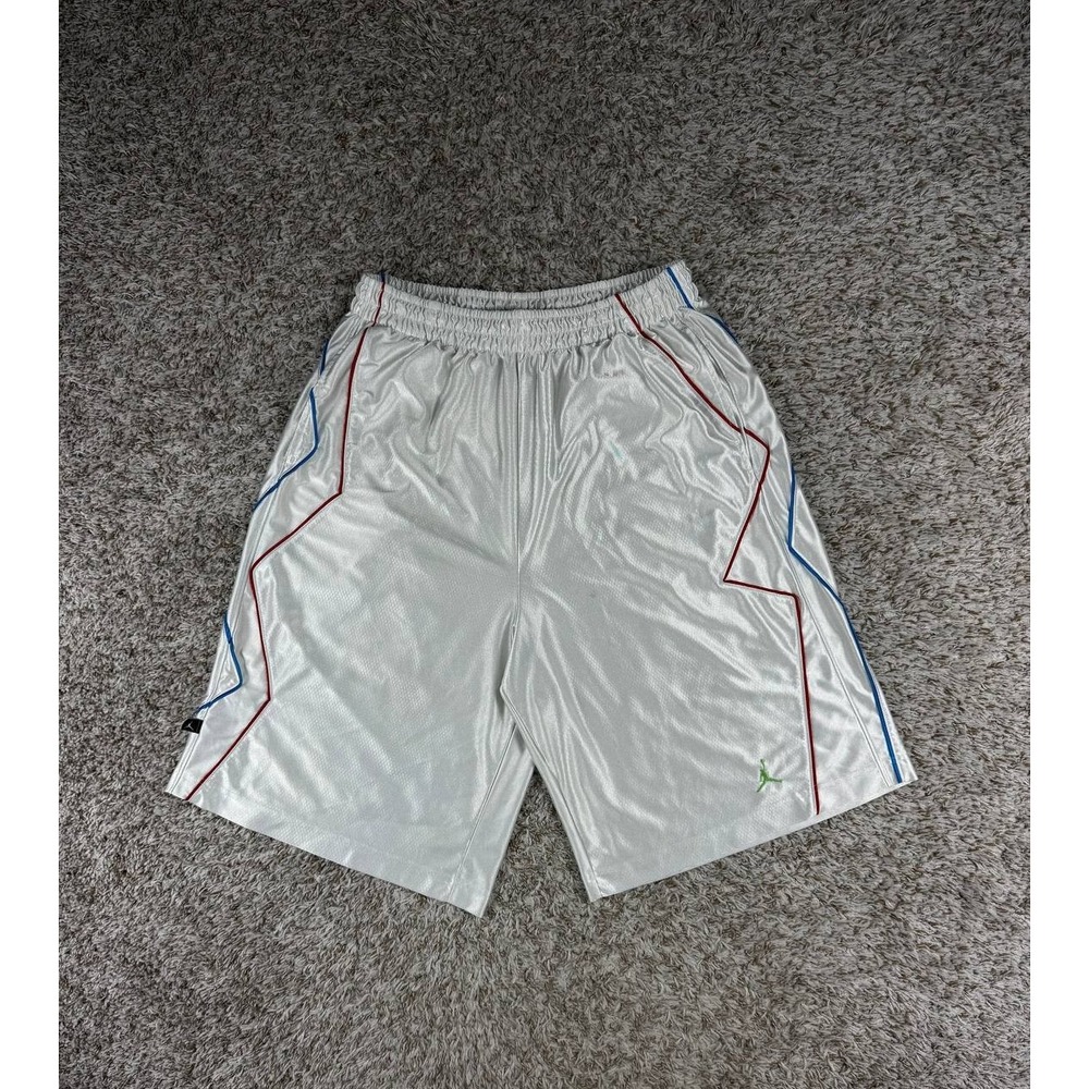 Nike Air Jordan Retro Beijing Basketball Shorts 2008 White Size XL 327356-100